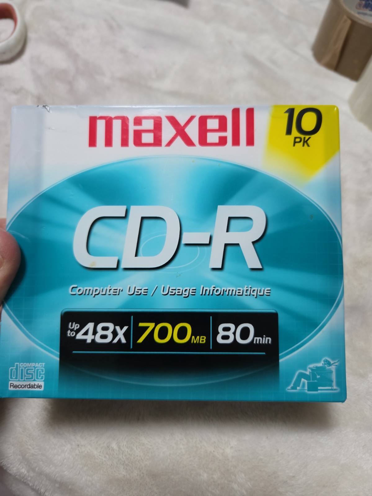 MAXELL® CD-R 48x 700 MB/80-Minute Blank Discs (10 Pack)