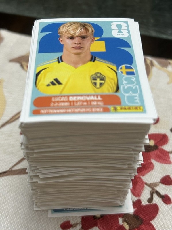 500 Different 2026 Panini World Cup Stickers White Borders No Duplicates