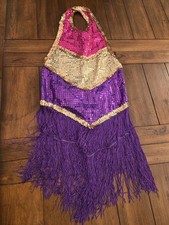 Sequin Costume Dress Purple Gold