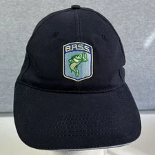 B.A.S.S. Fishing Baseball Hat Cap Navy Blue Embroidered 100% Cotton Bass Outdoor