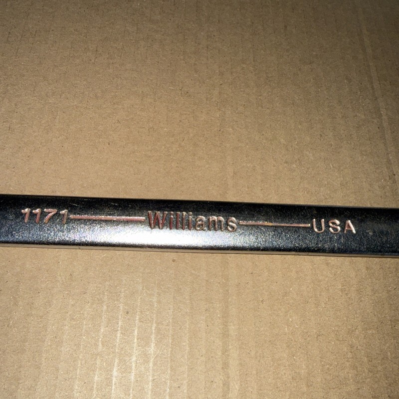 Williams SuperRench Made in USA Combination Box & Open End Wrench 1171  1-1/16"