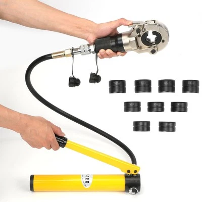 GEARZAAR Hydraulische Presszange V12-28 TH16-32 Schlauch 360° Pressbacken Crimpwerkzeug