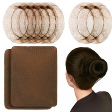 Light Brown Hair Nets 24 Invisible Nylon Women Men Buns 60 PCS Elastic Mesh