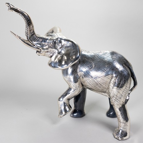 Mexican Plata Artistica .999 Silver Coated Elephant Sculpture