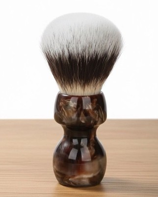 YAQI Caramel Cat's Whisker Synthetic Vegan Shaving Brush Knot 24mm Resin handle