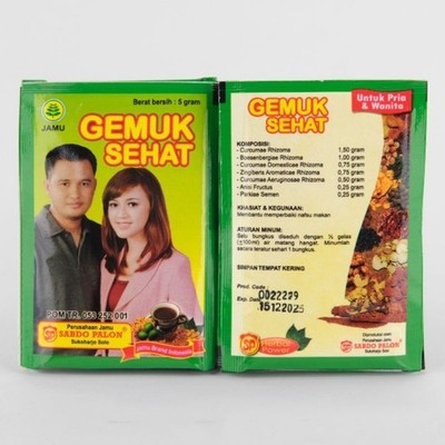 Jamu Serbuk Gemuk Sehat 10 Beutel Botanische Zutaten Handwerk Mischung