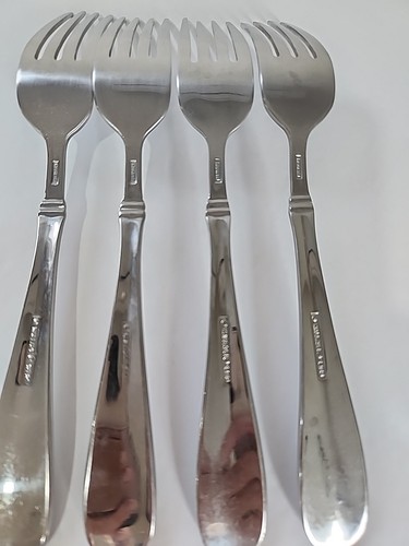 4-WALLACE SOMMERSET Plain Back 18/10 Edelstahl SALATGABELN 8" - Bild 6 von 8