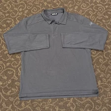 Men’s Arcteryx Captive Polo Grey 1/4 Snap Long Sleeve DryTech Shirt Size XL🔥