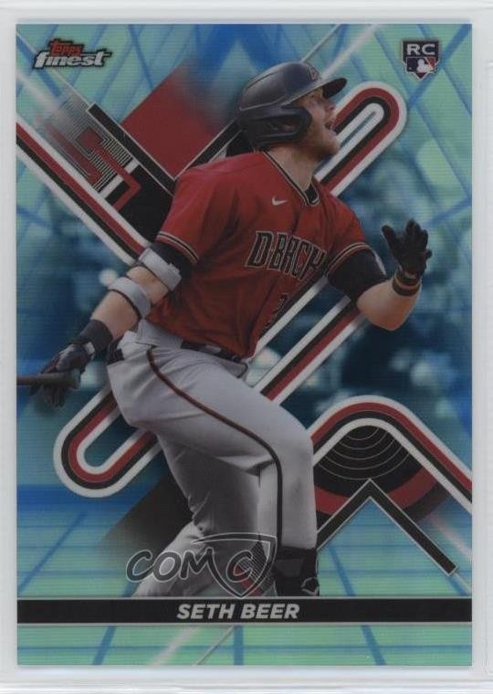 2022 Topps Finest Blue/Aqua Vapor Refractor 39/250 Seth Beer #18 Rookie RC 10z2