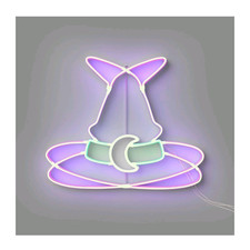 Hyde & Eek! Led Neonβanimated Witch Hat Halloween Light Wall Decor