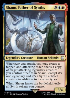 *MtG: 4x SHAUN, FATHER OF SYNTHS - Commander Fallout Rare - magicman-europe*