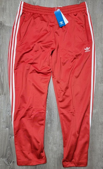 adidas mens red track pants