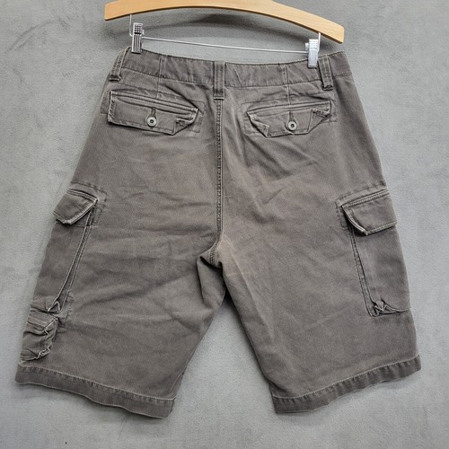 Express Cargo pantaloncino velluto a coste uomo taglia 34 grigio cordoncini skater grunge anni 90 - Foto 2 di 6