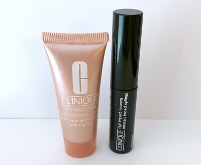 Clinique All About Eyes Reduces Circles 0.5oz/15ml Full Size+High Impact Mascara