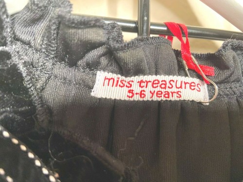 NEW NWT Black Velour Beautiful Pockets Dress-Mini Treasure Kids PLUSH-RICH 5/6Y - Picture 9 of 12