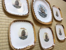 Vintage SUISSE LANGENTHAL Selten! ca 1960 Kuchenteller-Set