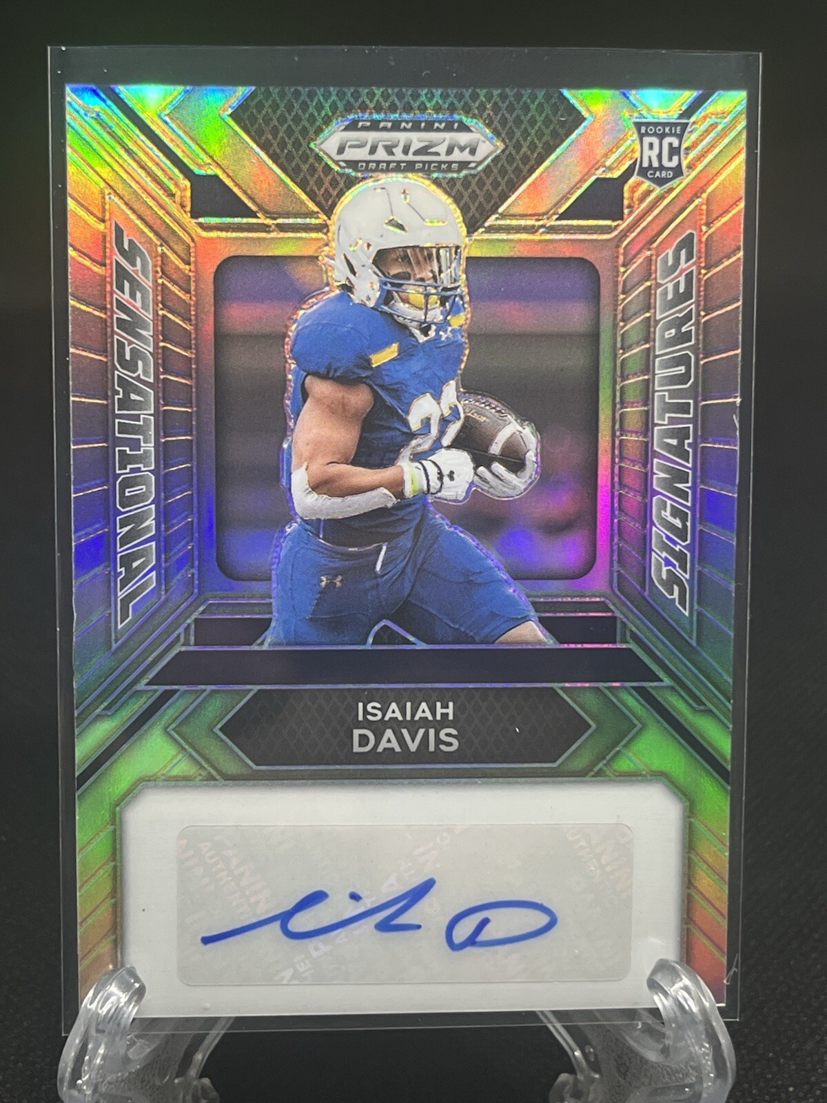 Isaiah Davis SP 2024 Panini Prizm Draft Sensational Signatures Silver RC Jets