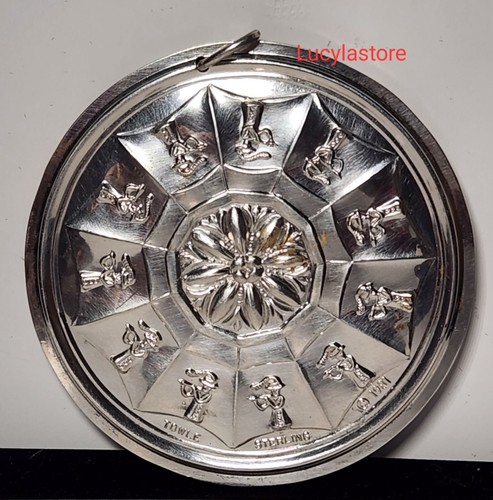 Vintage 1981 TOWLE Sterling Silver Medallion "Eleven Pipers Piping" 11th Edition - Picture 4 of 14