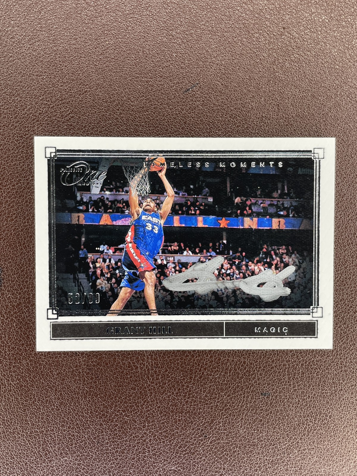 2019-20 One And One Grant Hill Timeless Moments Silver Auto /99 Magic LK091