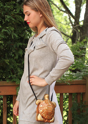 Timmy Woods Handmade Acacia Box Turtle Crossbody Satchel Clutch