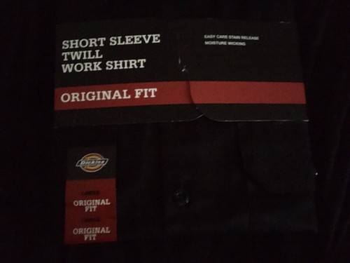 NEW Dickies short sleeve twill, button-up work shirt, Black, Large mens - Bild 4 von 6