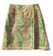 Vintage "The Lilly" Lilly Pulitzer 1970s pink green A line skirt sz 6