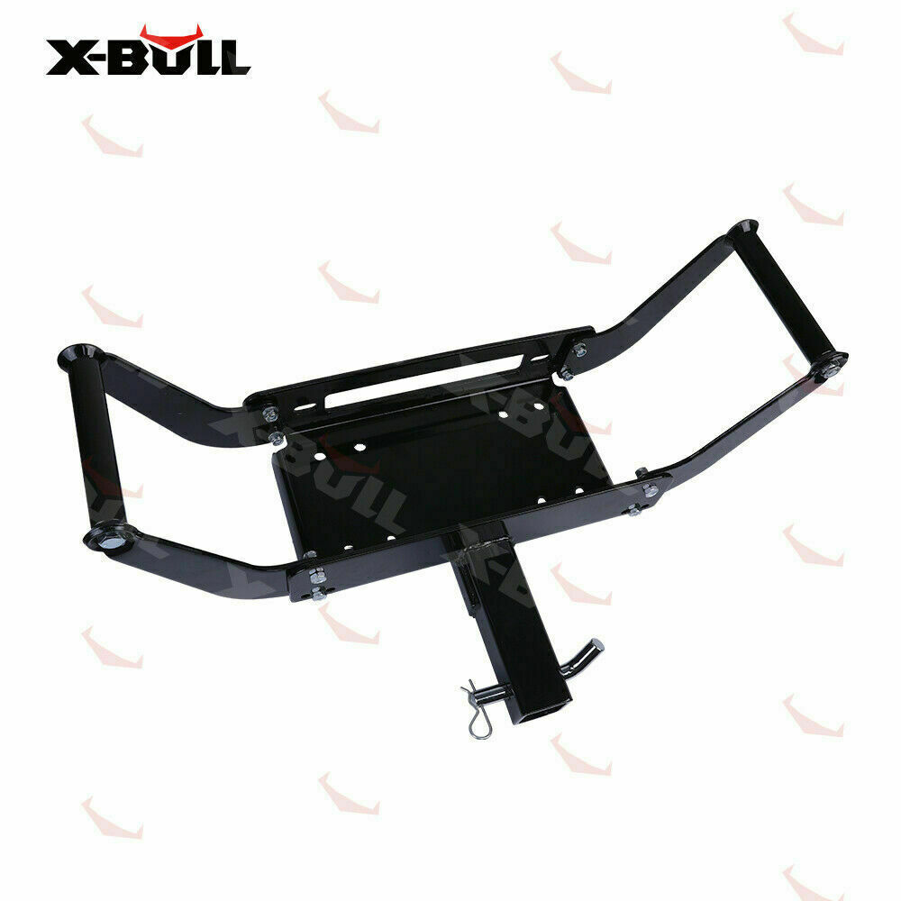 XBULL Winch Mounting Plate Bracket Foldable Cradle For Towing Trailer