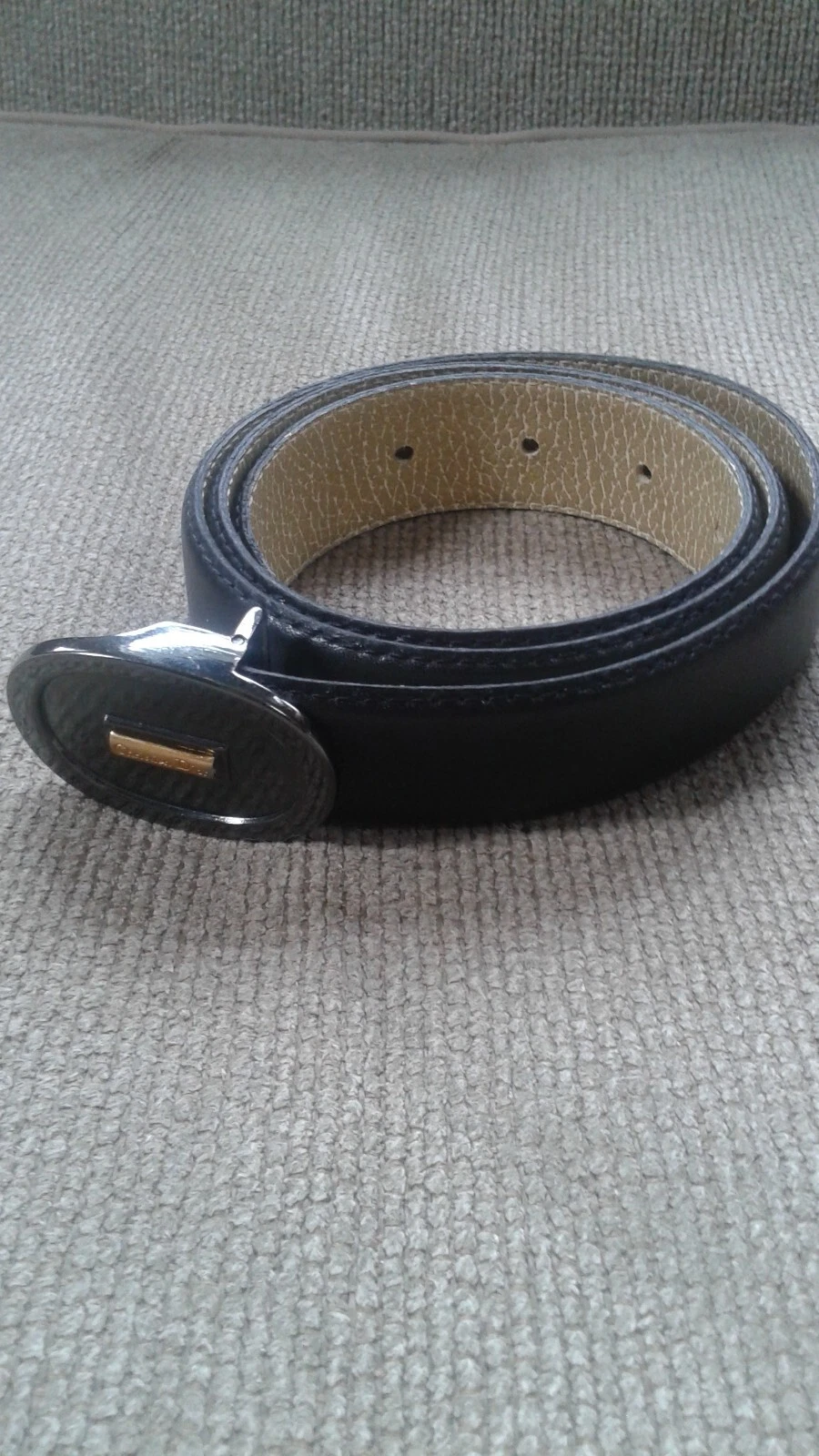 CEINTURE HOMME CHRISTIAN DIOR 36 X1 POUCES COULEUR NOIRE