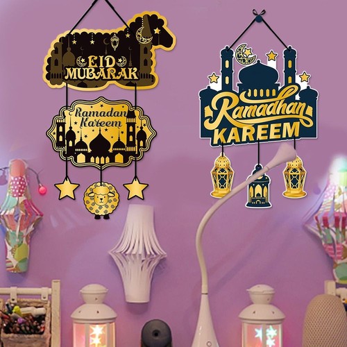 Star Moon Mubarak Door Hanging Multiscene Hanging Pendants Ramadan Decoration - Picture 6 of 10