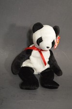Ty Beanie Baby Fortune Panda 1998 White and Black With Tag T23