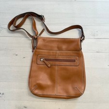 Fossil Pebble Leather Cognac Brown Crossbody Bag