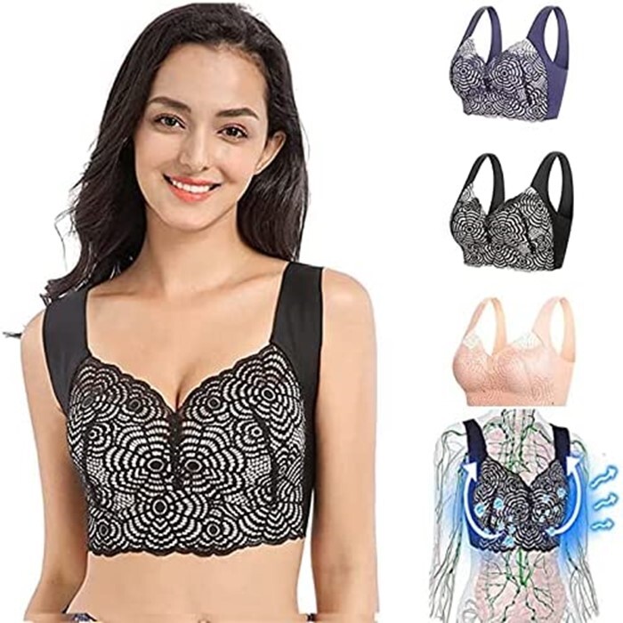 Biancat Bra,Biancat Vitalcare Tourmaline Fiber Bra,Lymphatic Drainage Bra