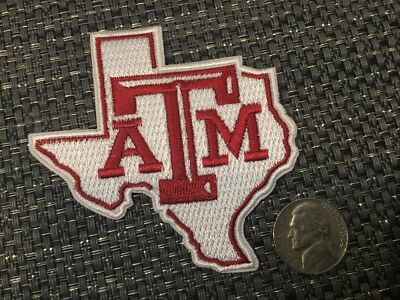 2 Texas A&M Aggies Vintage Embroidered Iron-On Patches - 3" X 3" Patch Lot