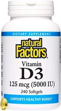 Natural Factors Vitamin D3 5000IU 240 softgels