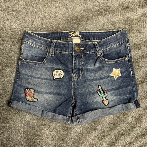 EUC JUSTICE DENIM BLUE JEAN SHORTS SLIM 