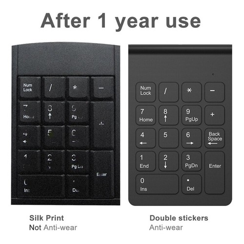 ABS Portable 2.4G Wireless 18 Keys Numeric Keypad Digital Keyboard for Laptop - Picture 7 of 10