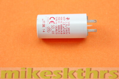 Kondensator 2.5 µF Speziell für SOMFY-Rollläden Motor 6 Nm mit kleinem Anschluss 2,8mm - GARANTIE 1 Jahr (1