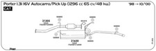 CATALIZZATORE PER PIAGGIO Porter 1.3i 16V autocarro/pick up 1296 cc 65 cv/48 kw