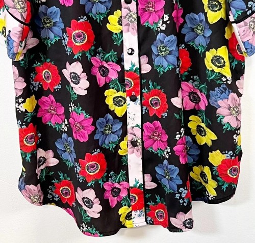 B By Baker Ted Baker Next Shirt Dress Floral Satin Flared Sleeve UK Size 12 New - Picture 7 of 12