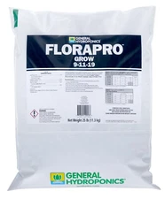 General  Hydroponics FloraPro Grow 25lb 9-11-19 hydroponics outdoor indoor 