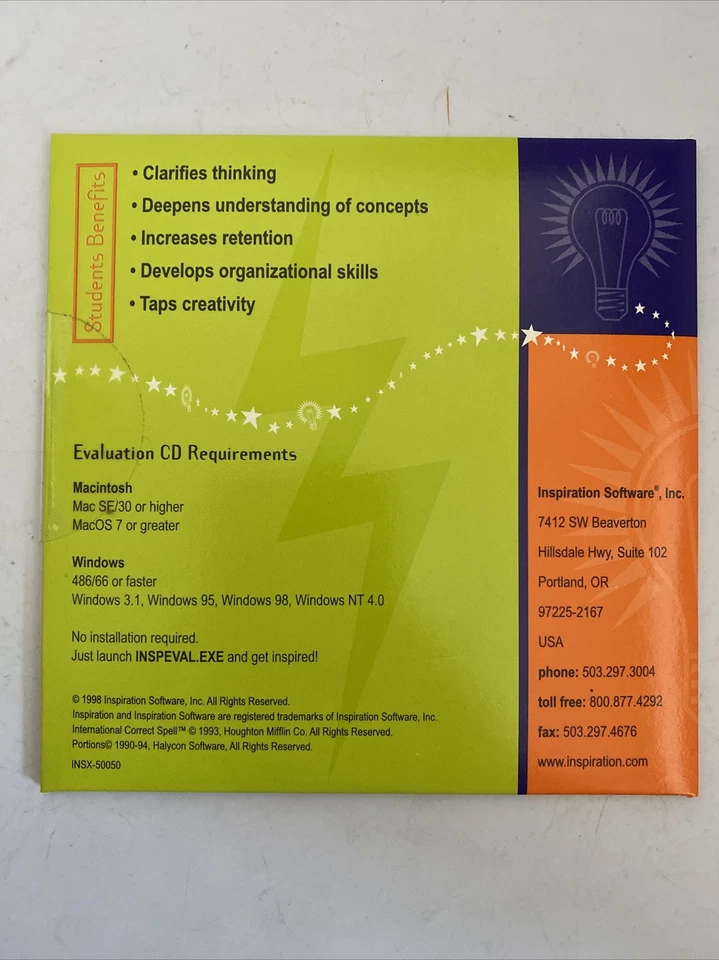INSPIRATION / K-12 Evaluation CD / HYBRID CD / PC & MAC New Sealed - Image 2 of 2