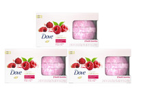 Dove Milk Swirls Vanilla Raspberry Creamsicle Bath Bombs 2.8 oz Twin Pack 3 Box