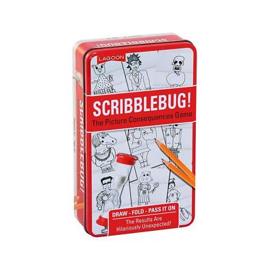 Familien Spieleabend Scribblebug Blech Kritzeln Zeichnen Spaß Bild Geschenkidee Lagune