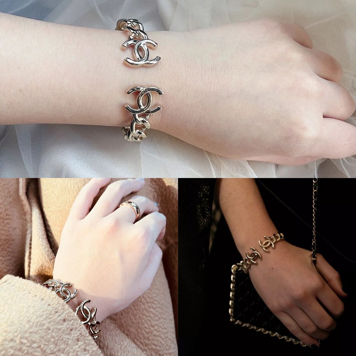 NWT 22C Chanel Classic CC Logo Gold Cuff Bracelet | eBay NWT 22C Chanel Classic CC Logo Gold Cuff Bracelet | eBay