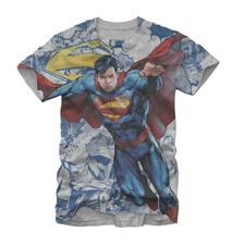 SUPERMAN T-Shirt Action Hero DC Comics Sublimation Allover New S-2XL