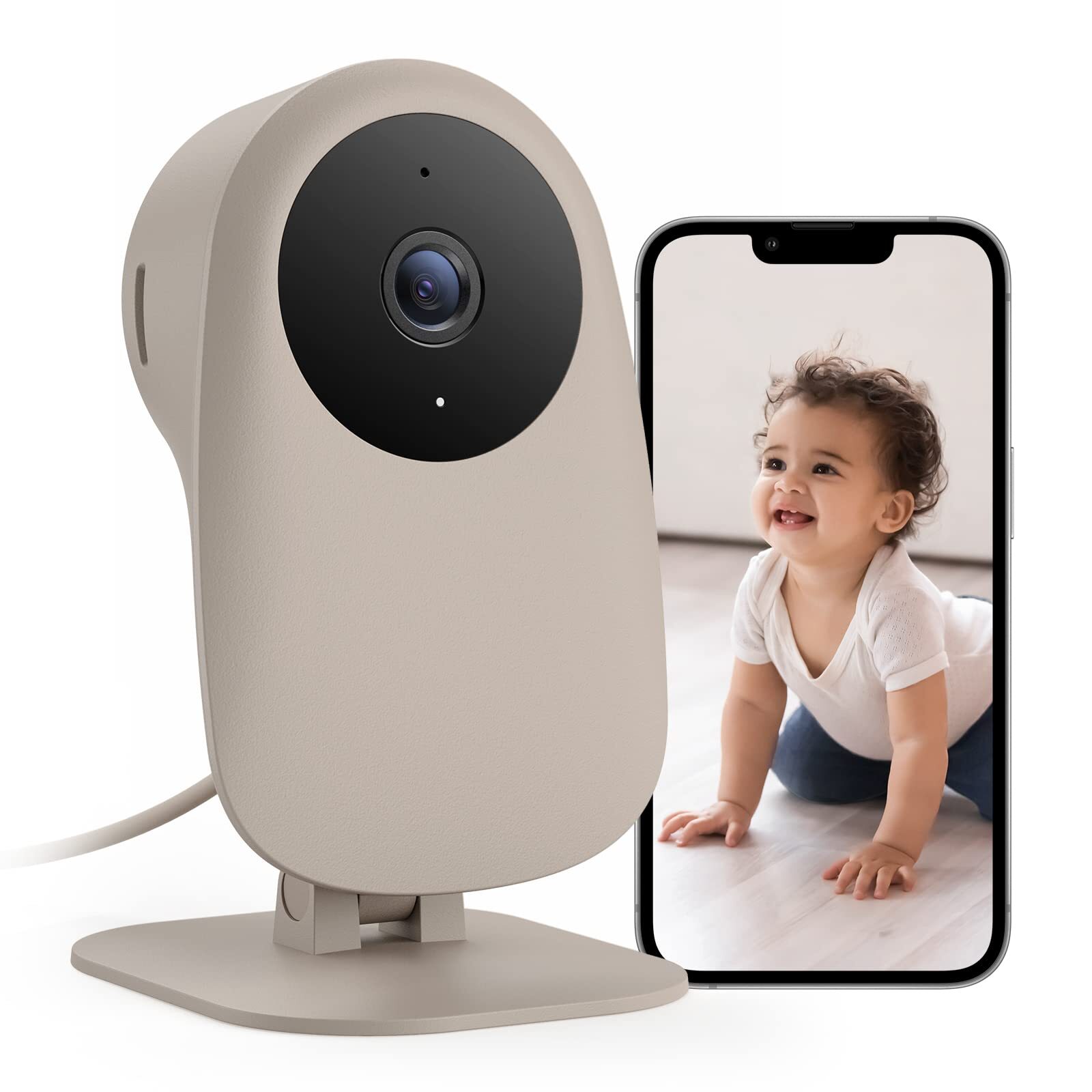 Baby Monitor with Crying Detection, and Audio 1080P Night Vision Motion and S...-image