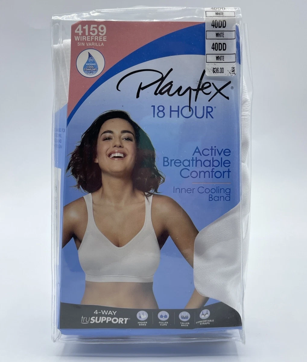 Playtex 18 Hour 4159 Wirefree ACTIVE BREATHABLE COMFORT 4-WAY