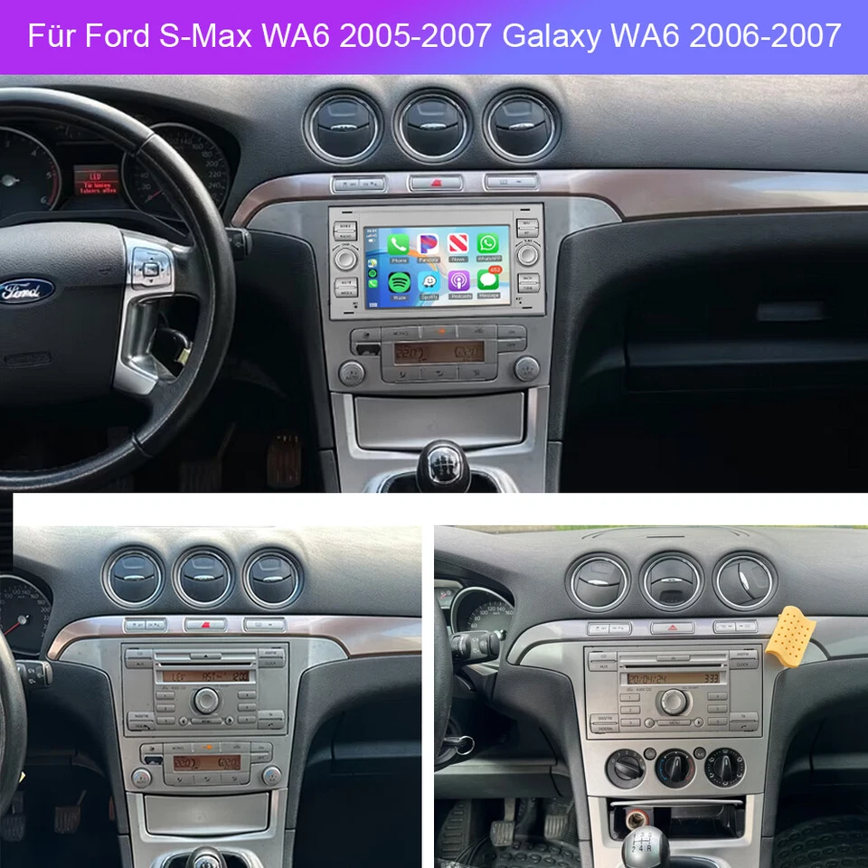 Für Ford S-Max Galaxy WA6 2005-2007 Android 15 Carplay Autoradio GPS Navi 2+64GB - Bild 4 von 4