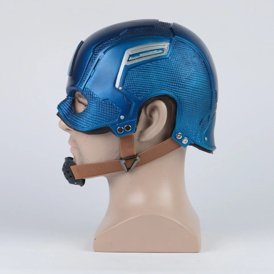 Cosplay Captain America Helmet Avengers Endgame Steve Rogers  Superhero Mask PVC - Image 4 of 4