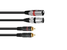 3 m Meter 2x CHINCH CINCH RCA MALE AUF 2x XLR...